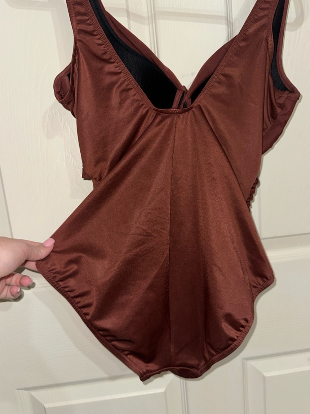 Miraclesuit One-Piece Swimsuit flattering copper Brown 10 summer beach vacation - Picture 5 of 10